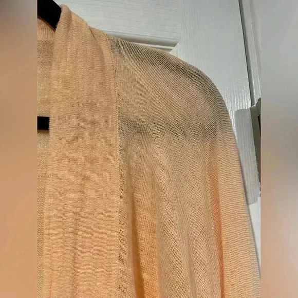 Banana Republic Hi Lo Cocoon Cardigan Perfect Peach Cotton Long Sleeve Size S - Picture 3 of 13